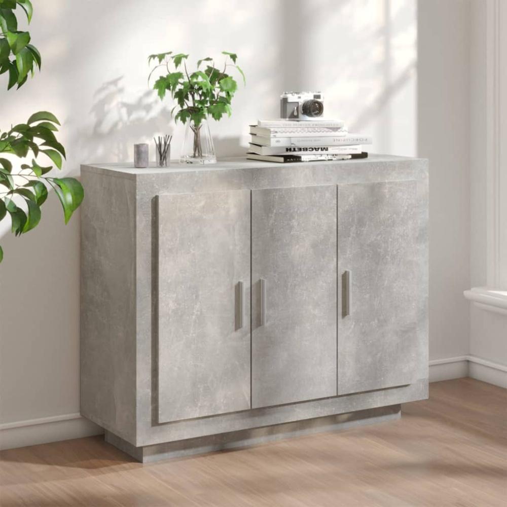 vidaXL Sideboard Betongrau 92x35x75 cm Holzwerkstoff 811839 Bild 1