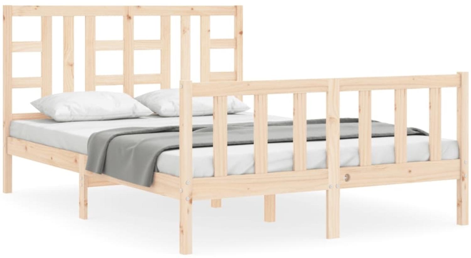 vidaXL Massivholzbett ohne Matratze 160x200 cm Kiefernholz 3191981 Bild 1