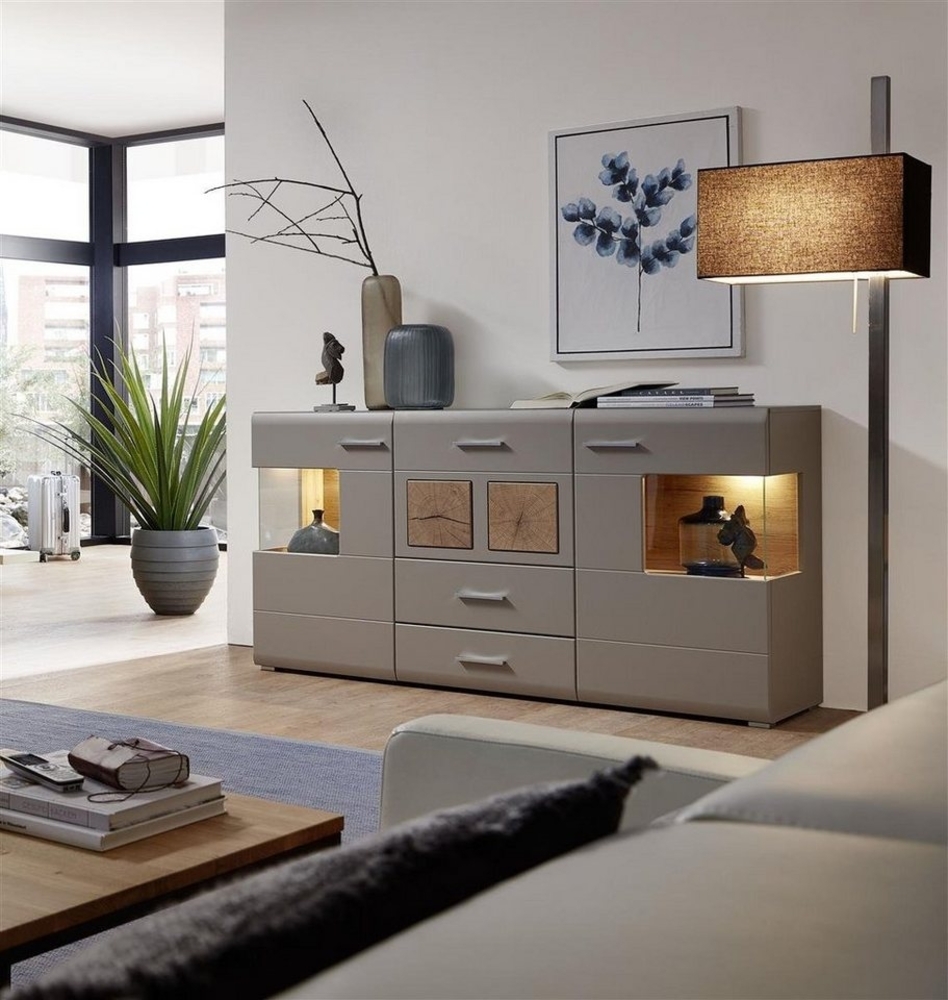 Sideboard >Kathlin< in Basalt aus Metall - 170x94x42cm (BxHxT) Bild 1