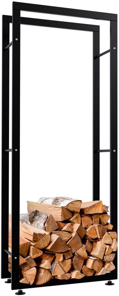 CLP Kaminholzständer Keri V2,schwarz 25x60x150 cm Bild 1