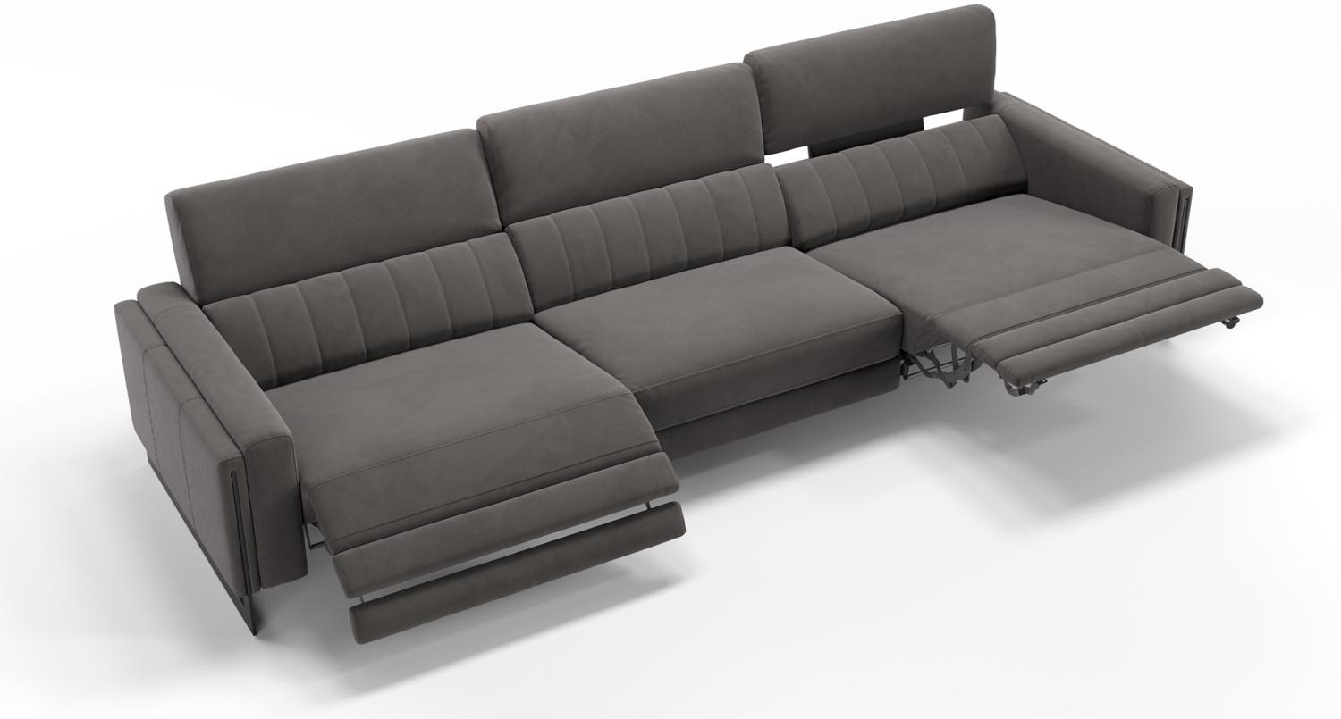 Sofanella 3-Sitzer MARA Stoffsofa XXL Couch in Dunkelgrau M: 300 Breite x 101 Tiefe Bild 1