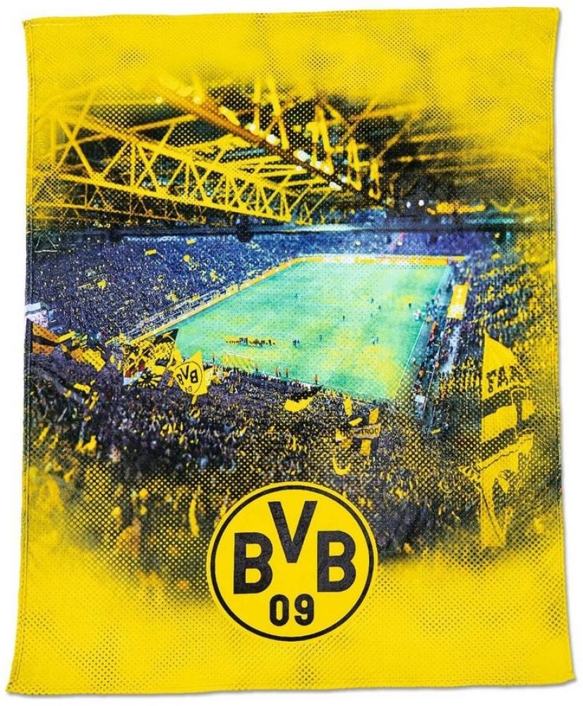 BVB Borussia Dortmund Fleecedecke Stadionprint 150x200cm Bild 1