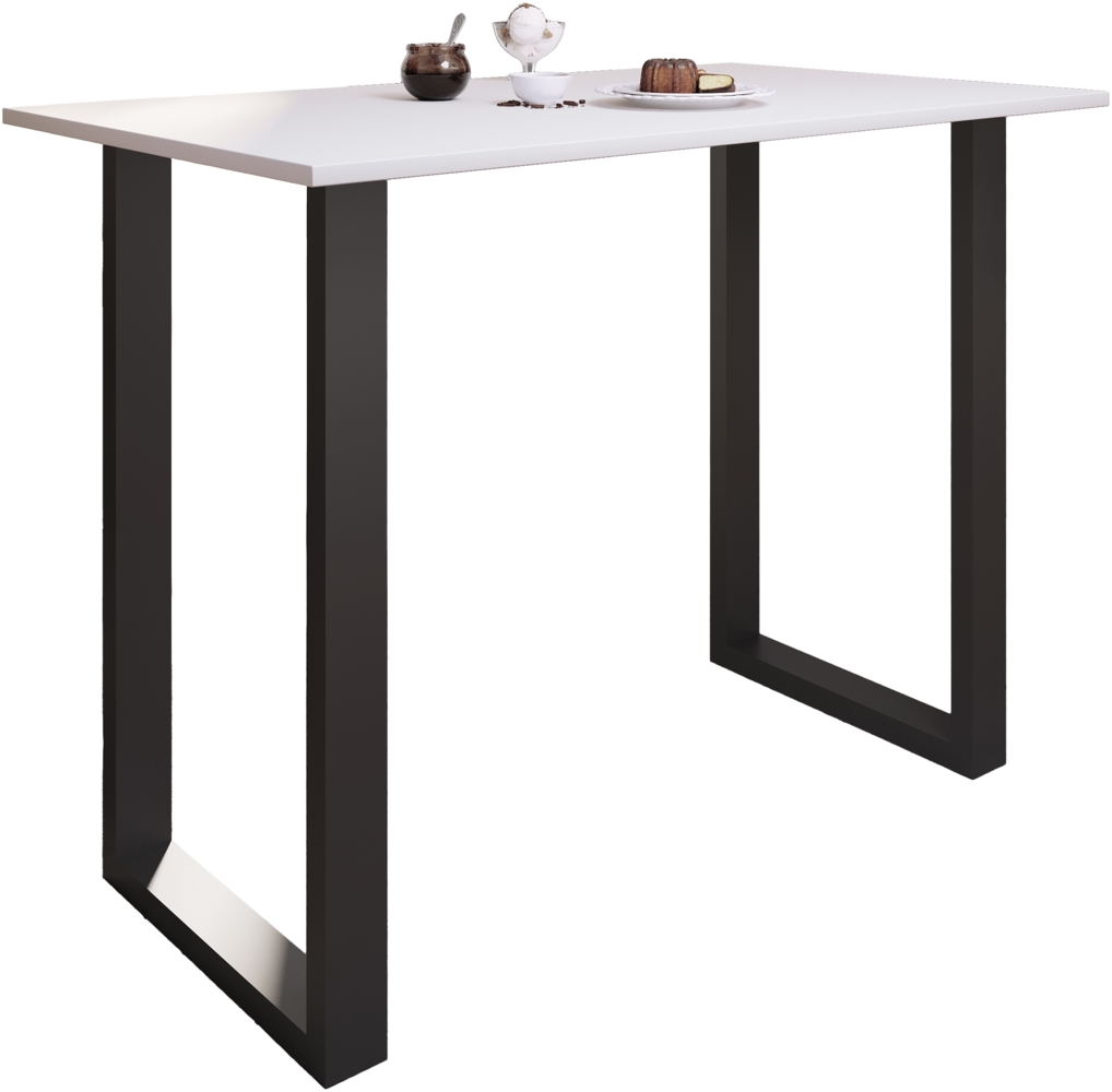 VCM Bartisch Xona 920183 Schwarz / Weiß H. 102 x B. 140 x T. 80 cm Bild 1