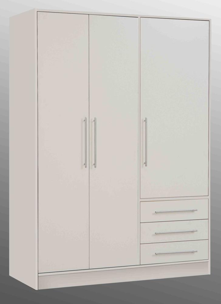 Forte 'Jupiter' Kleiderschrank, weiß matt, 3-türig, 145 x 200 cm Bild 1