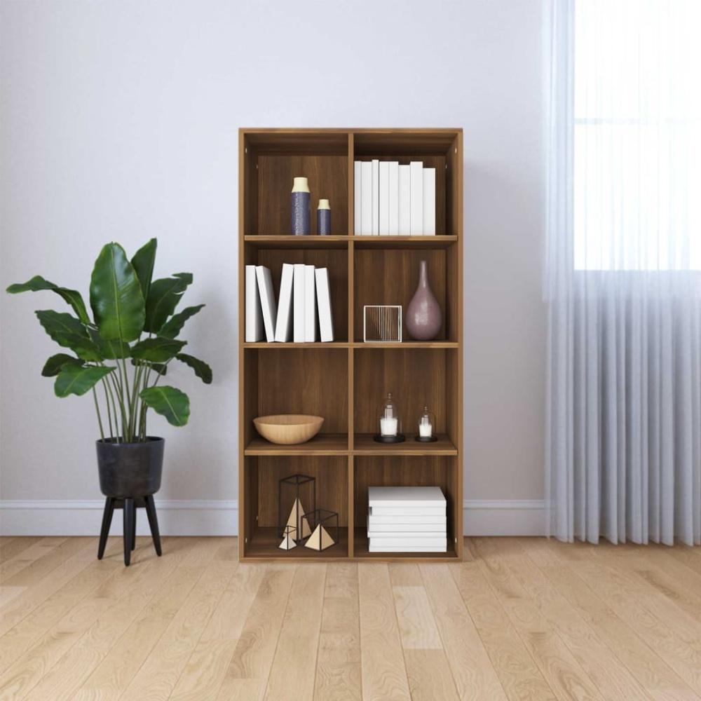 vidaXL Bücherregal/Sideboard Braun Eiche 66×30×130 cm Holzwerkstoff 815251 Bild 1