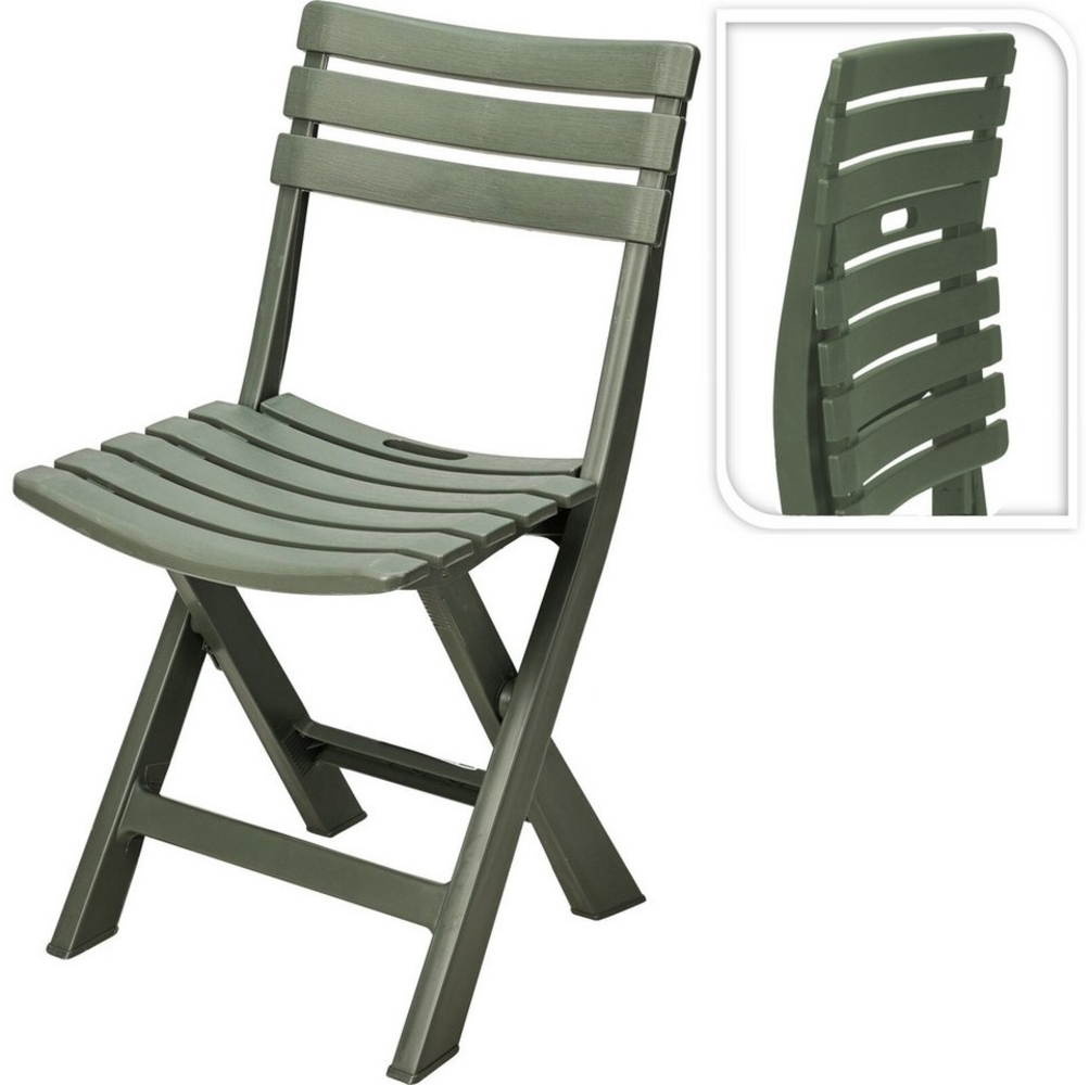 Progarden Klappstuhl Balkonstuhl Gartenstuhl Campingstuhl Stuhl 78x44x42cm Grün (Einzelartikel, 1 St), UV-Beständig, Robust, Wetterfest, Made in Italy, Hochwertig Bild 1