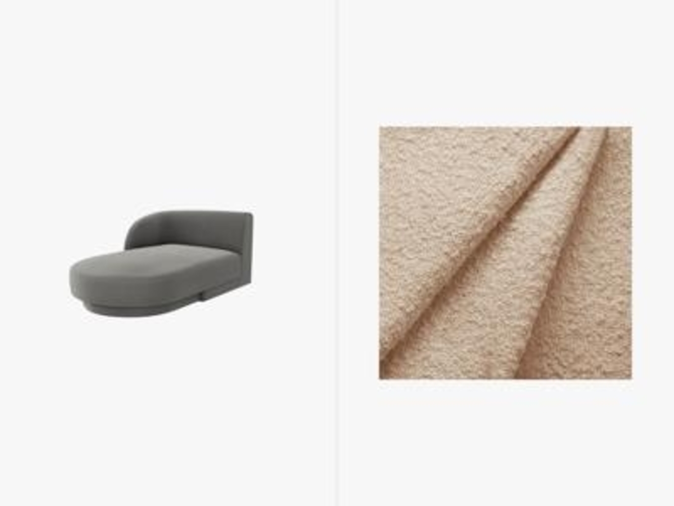 Micadoni Modul Miley 2-Sitzer Links Boucle Beige Bild 1