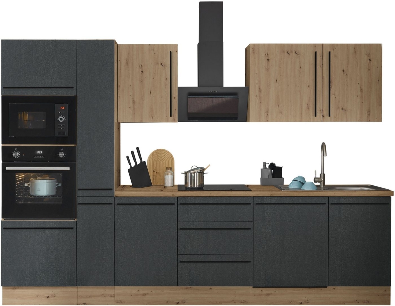 KOCHSTATION Küchenzeile Florida, Breite 310 cm, wahlweise mit E-Geräten,Softclose für Türen/Schubkästen Bild 1