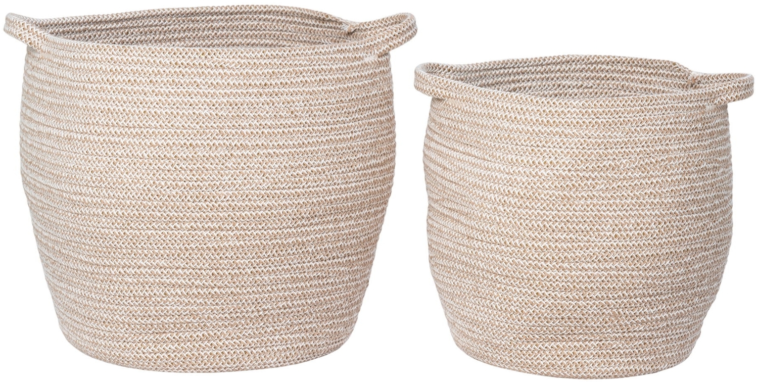 House Nordic Körbe, Baumwolle, beige, 2er-Set Bild 1