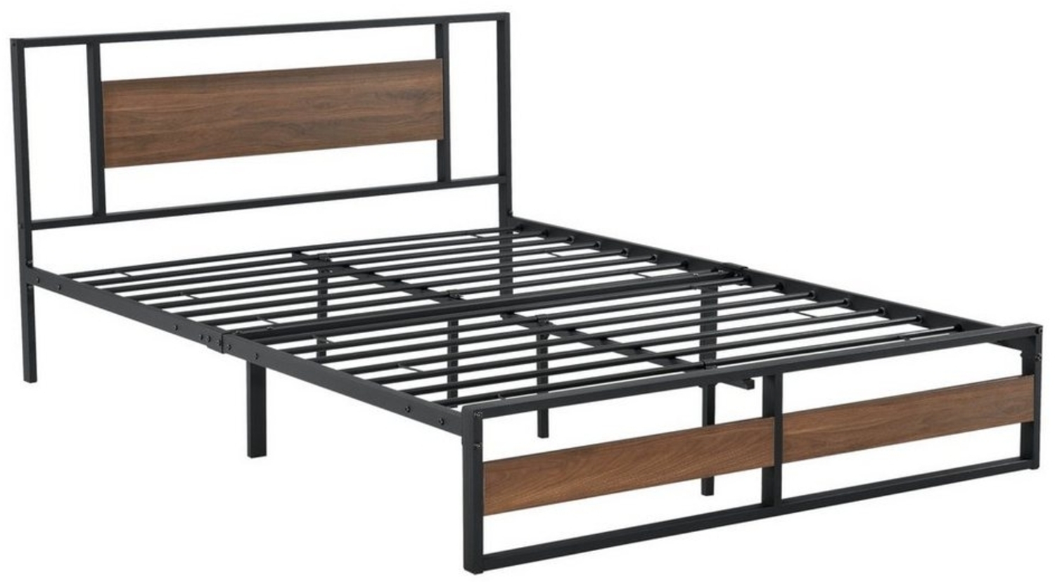 Metallbett 'Villach' 140x200 cm Schwarz en. casa Bild 1