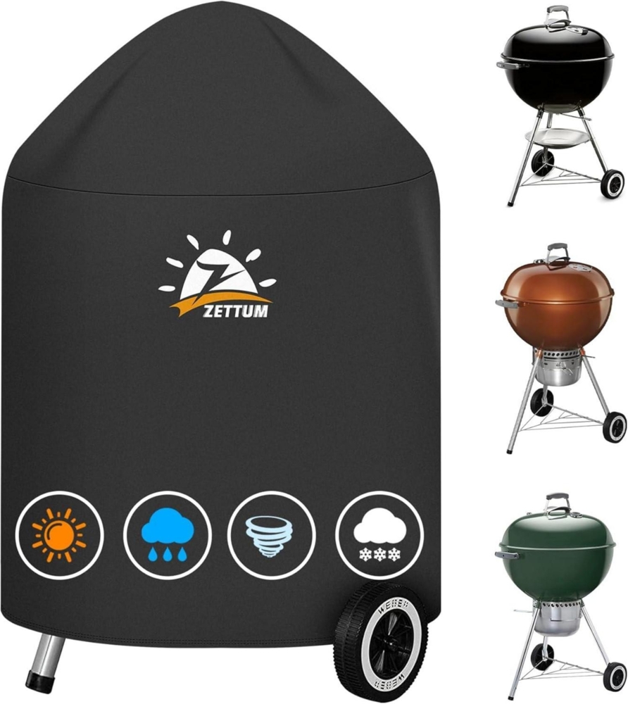 Zettum Kugelgrill Abdeckung 600D Oxford Wasserdichte BBQ Grillabdeckung Weber 57 Bild 1