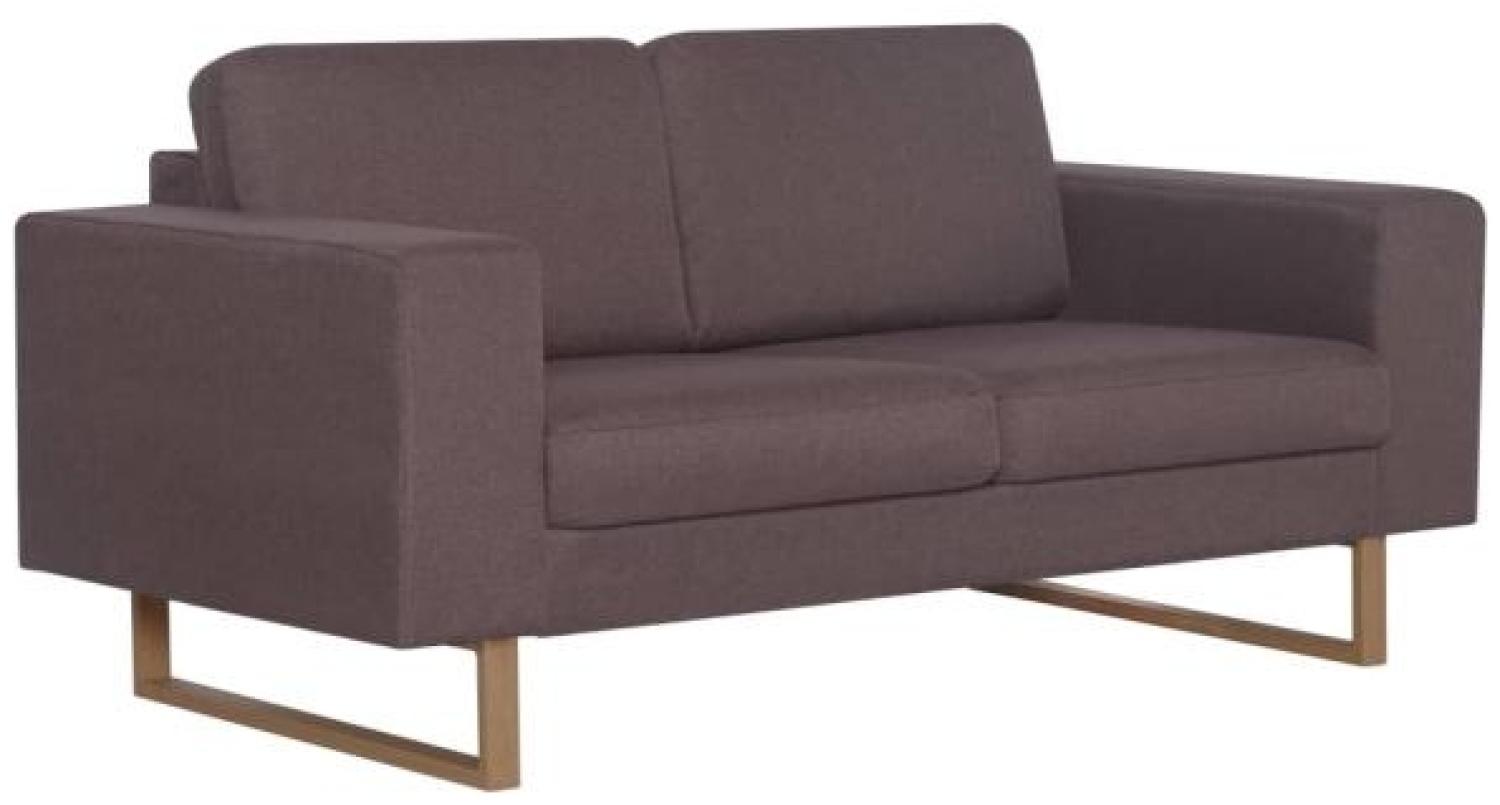 vidaXL 2-Sitzer-Sofa Stoff Taupe [281395] Bild 1