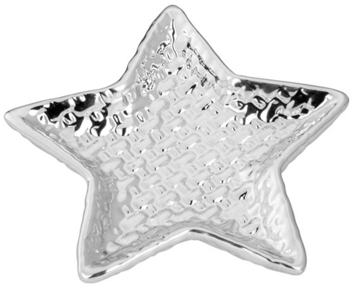 Hermann Bauer jun. Schale Stern 13,6 cm Porz/Silbergl. Bild 1