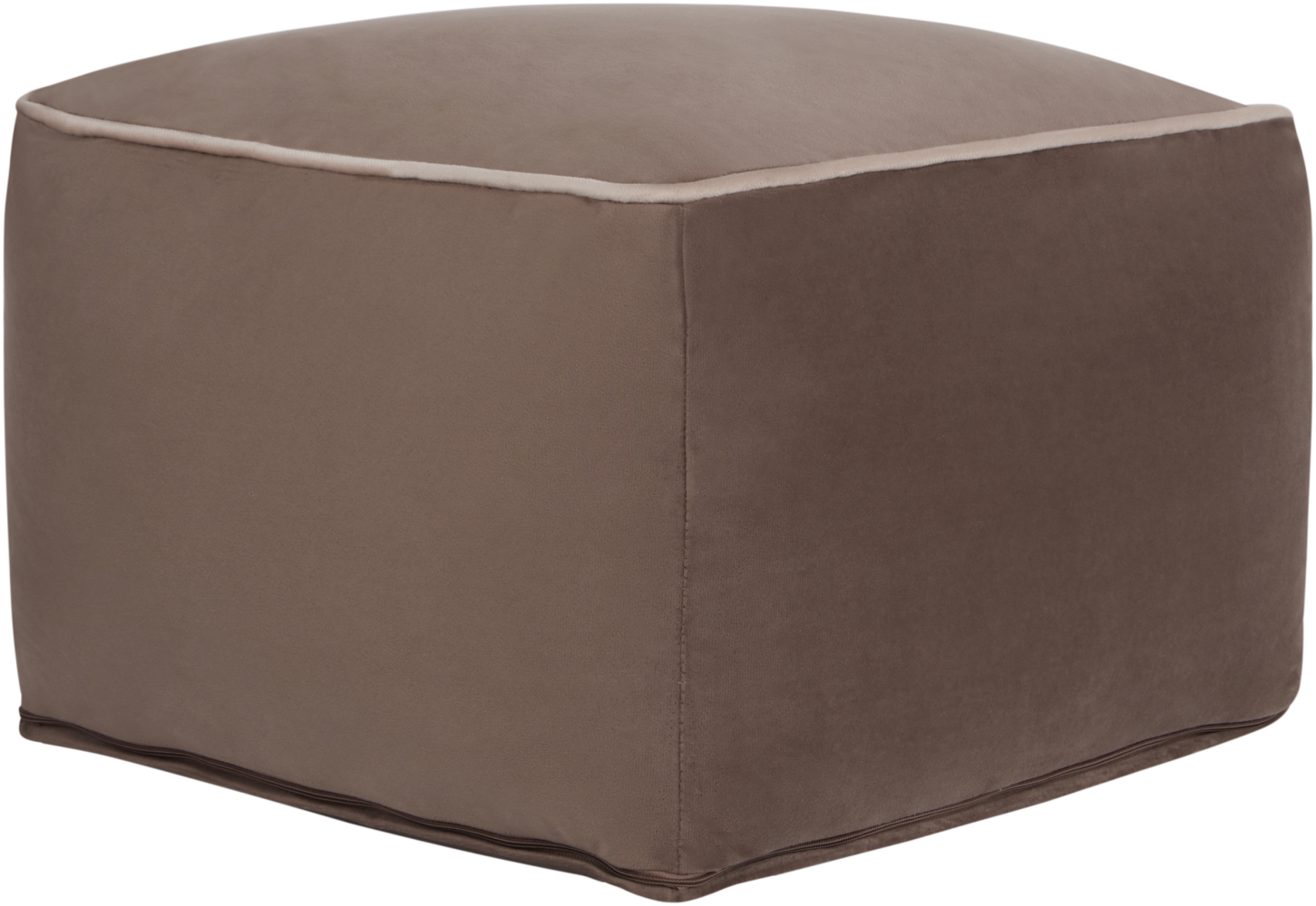 Pouf DAREYN Braun Samtstoff 50 cm 50 cm Bild 1