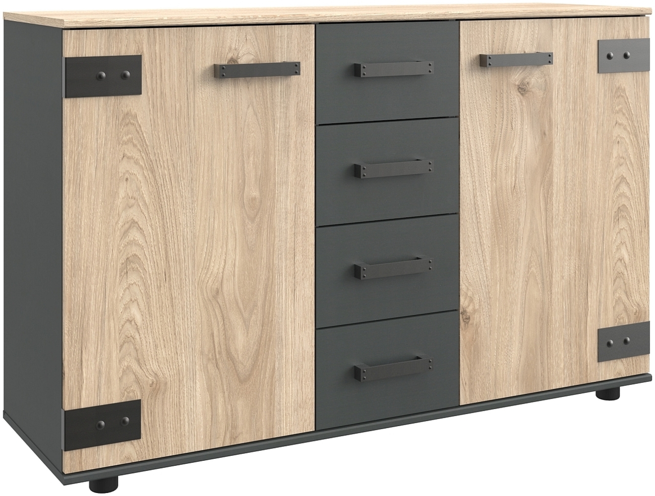 Sideboard MALMÖ Silver Fir Holznachbildung Bild 1