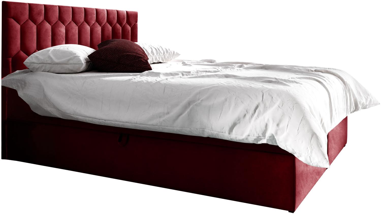 Boxspringbett 'Paremo M24', rot, 180 x 200 cm Bild 1