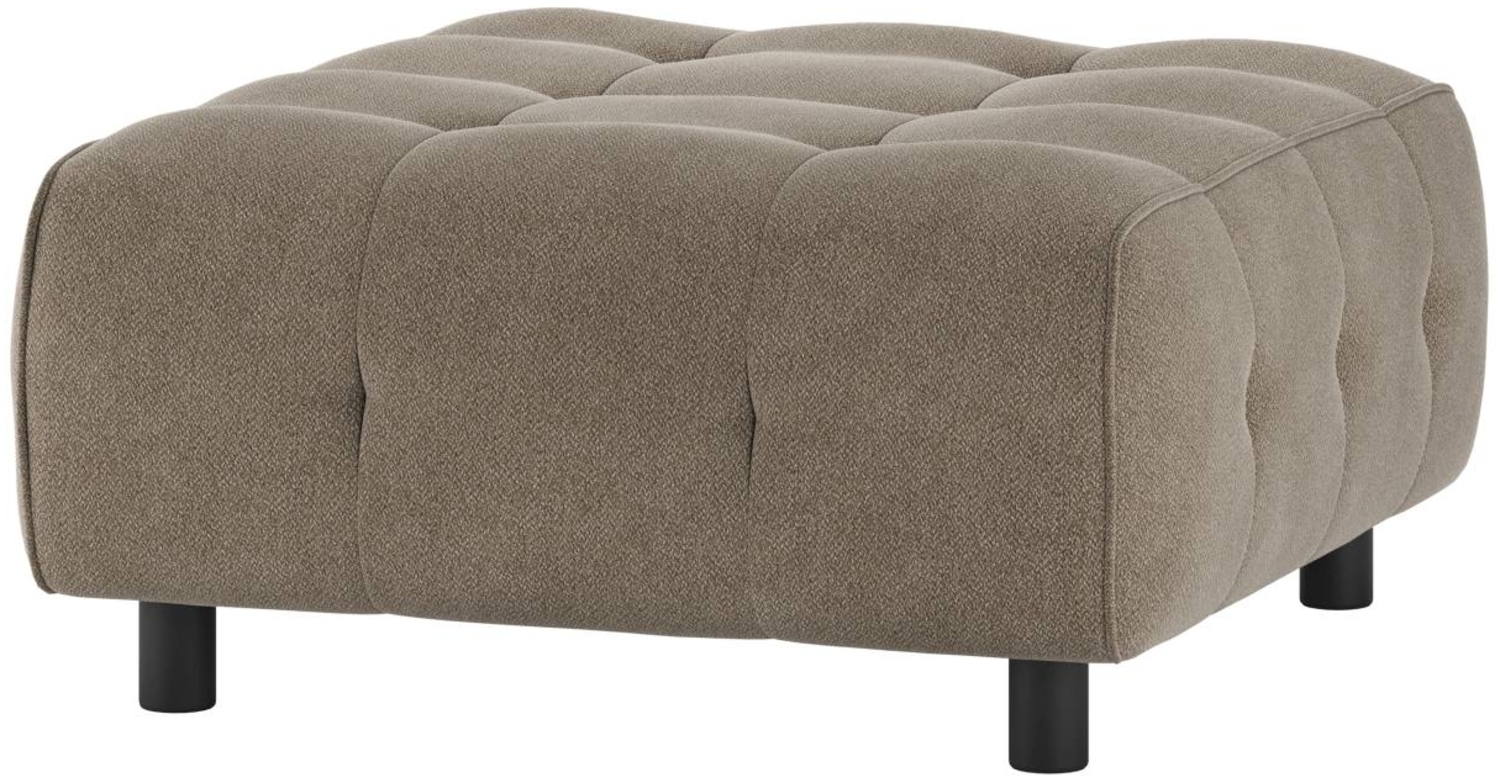 Hocker Louis aus gewebten Stoff, Taupe Bild 1