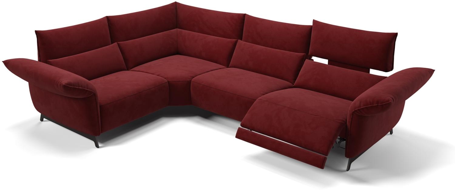 Sofanella Ecksofa CUNEO Eckcouch Stoff Stoffsofa in Rot Bild 1