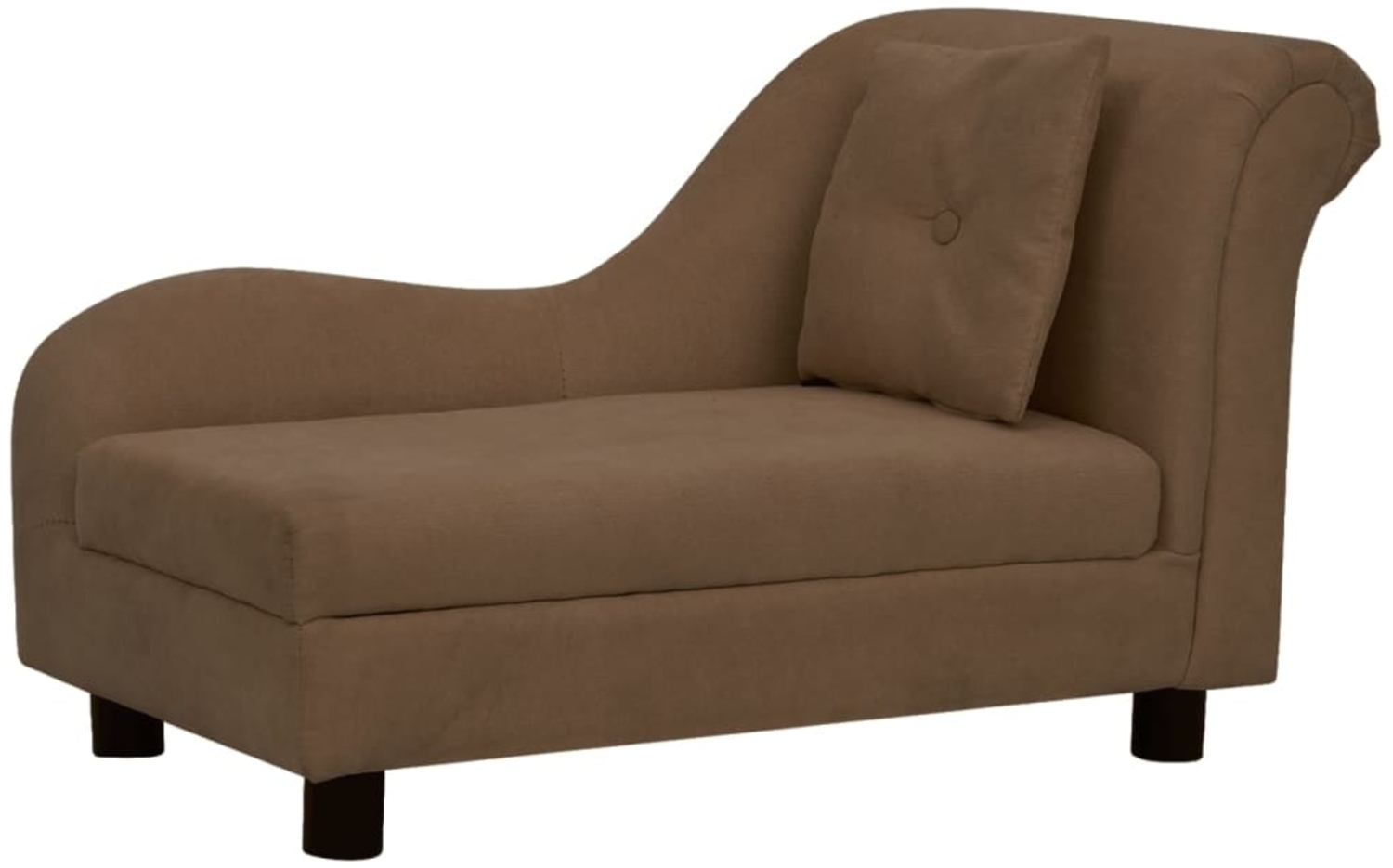 vidaXL Hundesofa mit Kissen Braun 83x44x44 cm Plüsch 171101 Bild 1