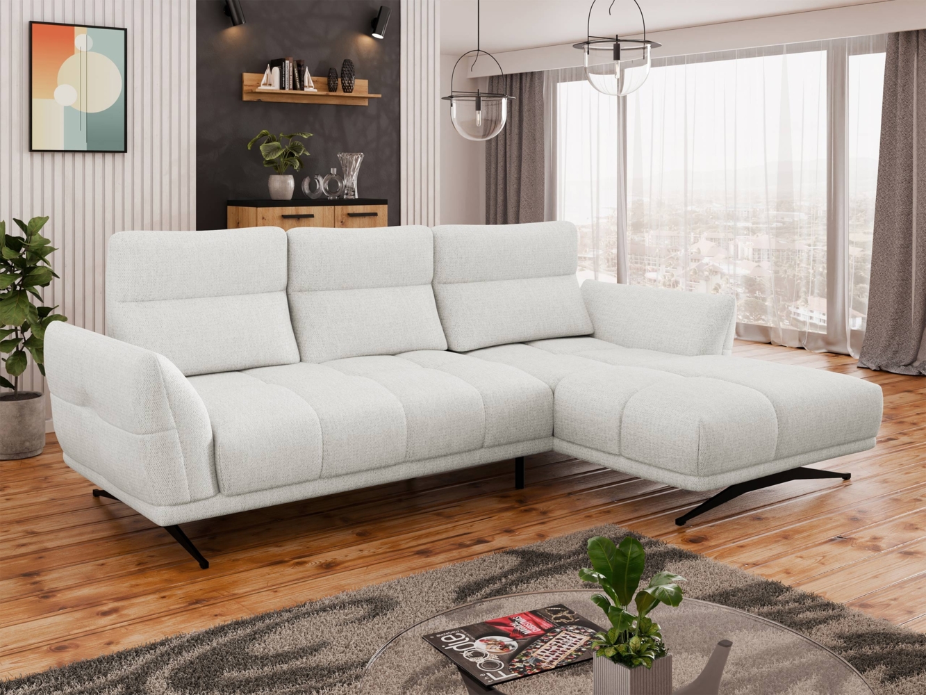 Ecksofa Govello (Farbe: Sorella 03, Seite: Rechts 2R-LC) Bild 1