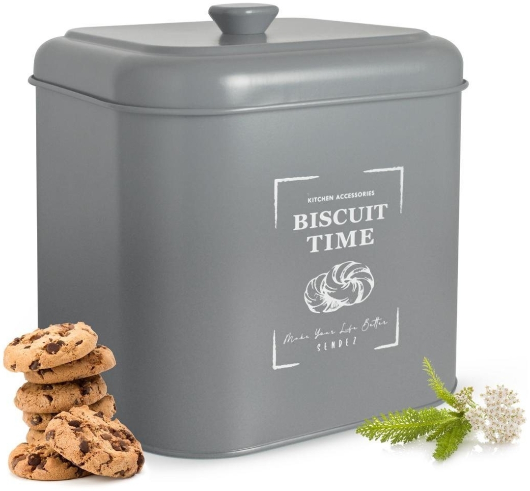 Größe Aufbewahrungsdose aus Metall mit Deckel Keksdose Vorratsdose Vorratsbehälter Bild 1