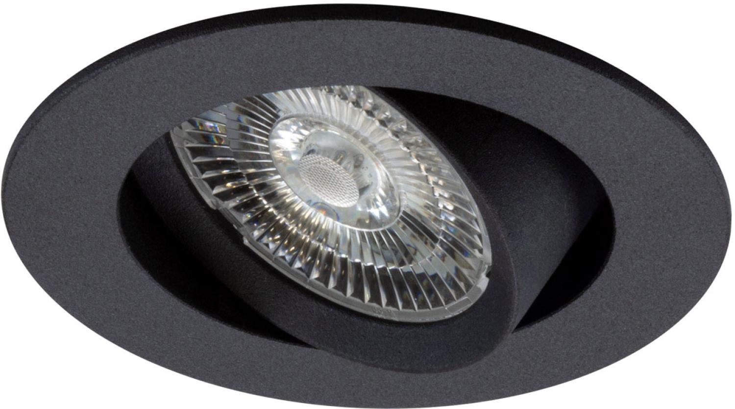 ISOLED LED Einbauleuchte Slim68 schwarz, rund, 9W, neutralweiß, dimmbar Bild 1