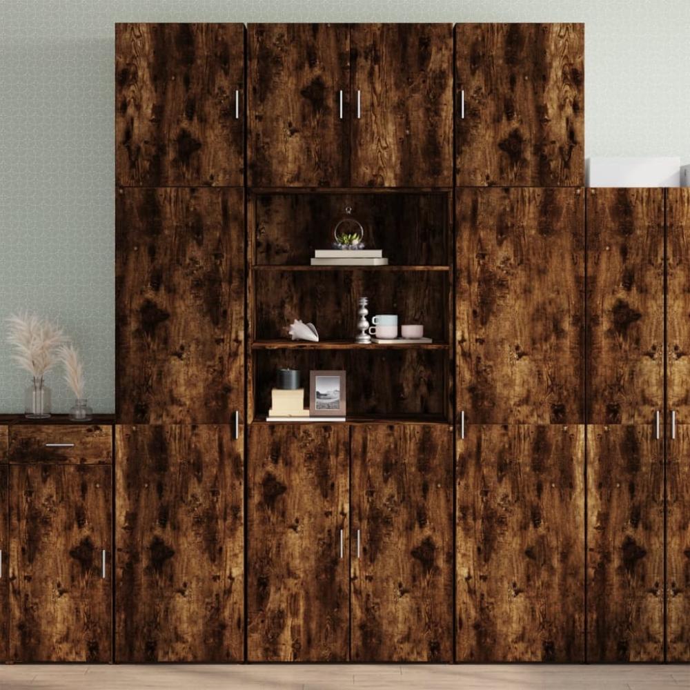 vidaXL Highboard Räuchereiche 80x42,5x249 cm Holzwerkstoff 3281361 Bild 1