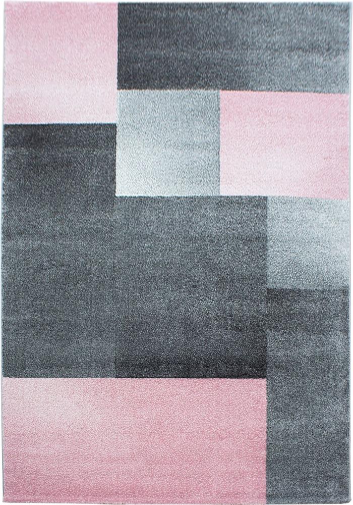 Kurzflor Teppich Luigi rechteckig - 200x290 cm - Pink Bild 1