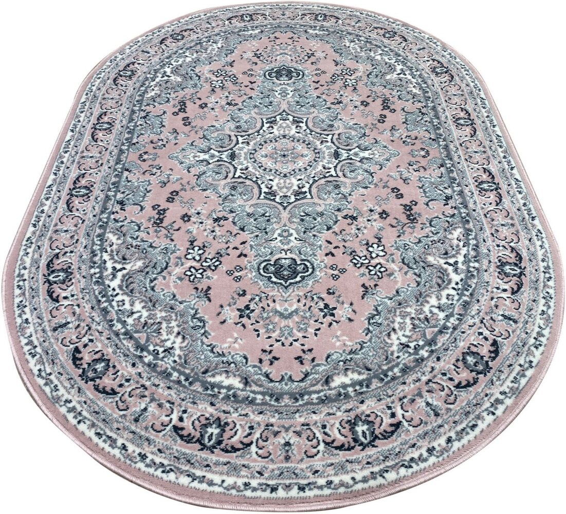 Home affaire Teppich Oriental, Made in Belgium, oval, Höhe: 7 mm, Orient-Optik, mit Bordüre, Kurzflor, pflegeleicht, elegant Bild 1