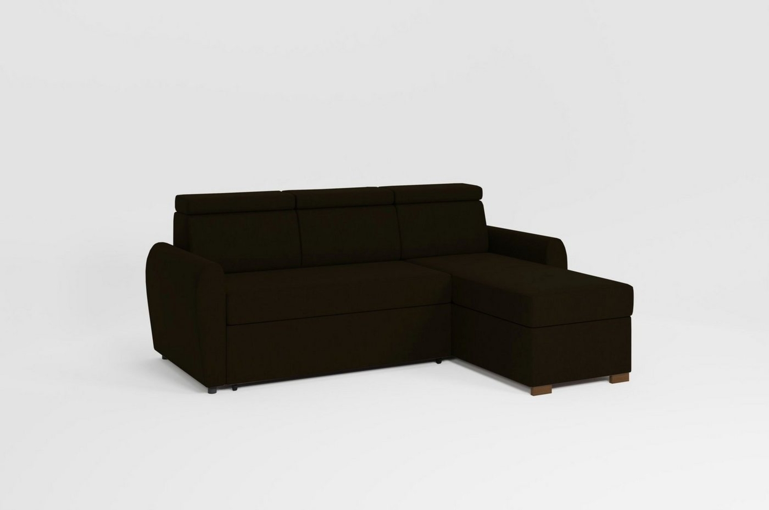 MOEBLO Ecksofa CANBERRA I, Couch für Wohnzimmer, Schlafsofa Sofagarnitur Sofa Eckcouch L-Form Wohnlandschaft, Verstellbaren Kopfstützen - (BxHxT): 220x87x164 cm, mit Schlaffunktion und Bettkasten Bild 1