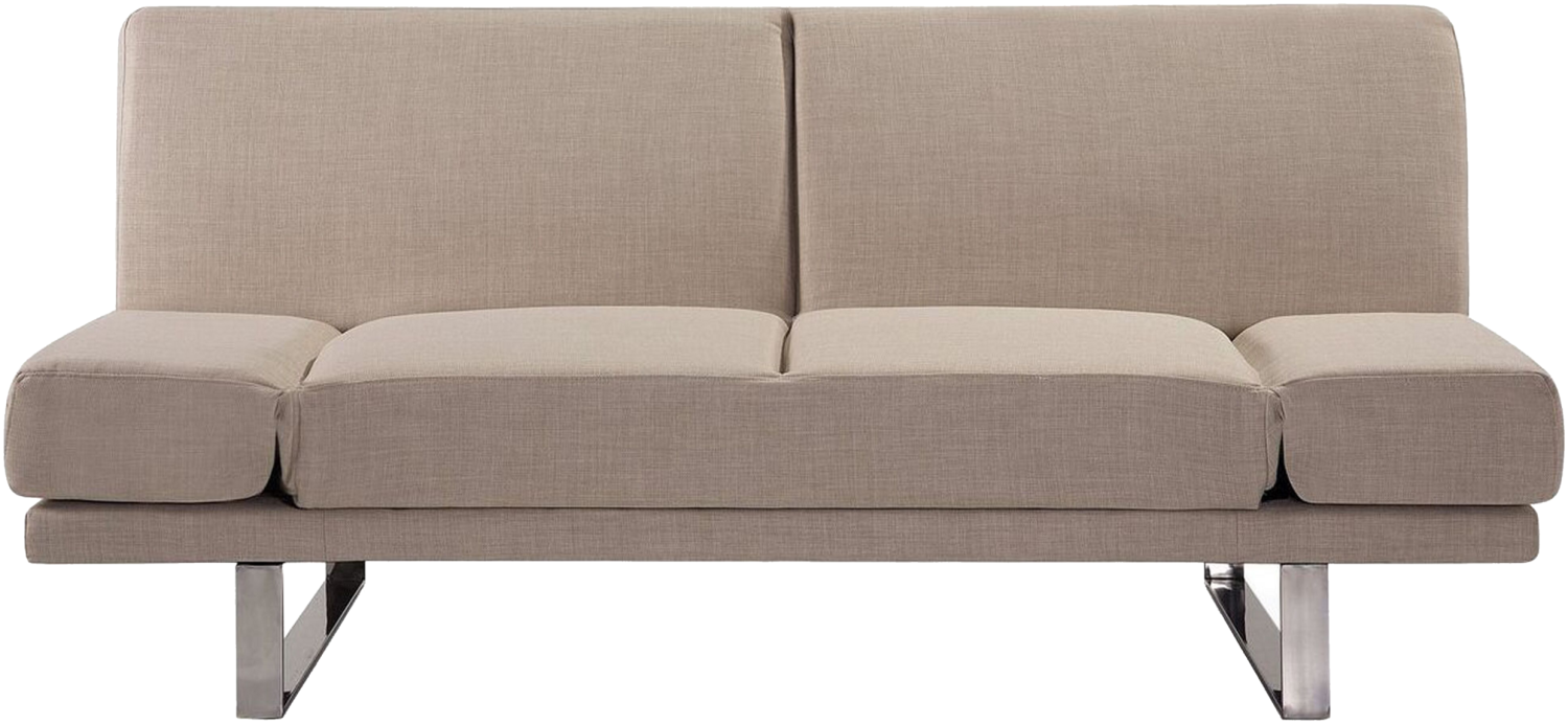 Schlafsofa 2-Sitzer Polsterbezug beige YORK Bild 1