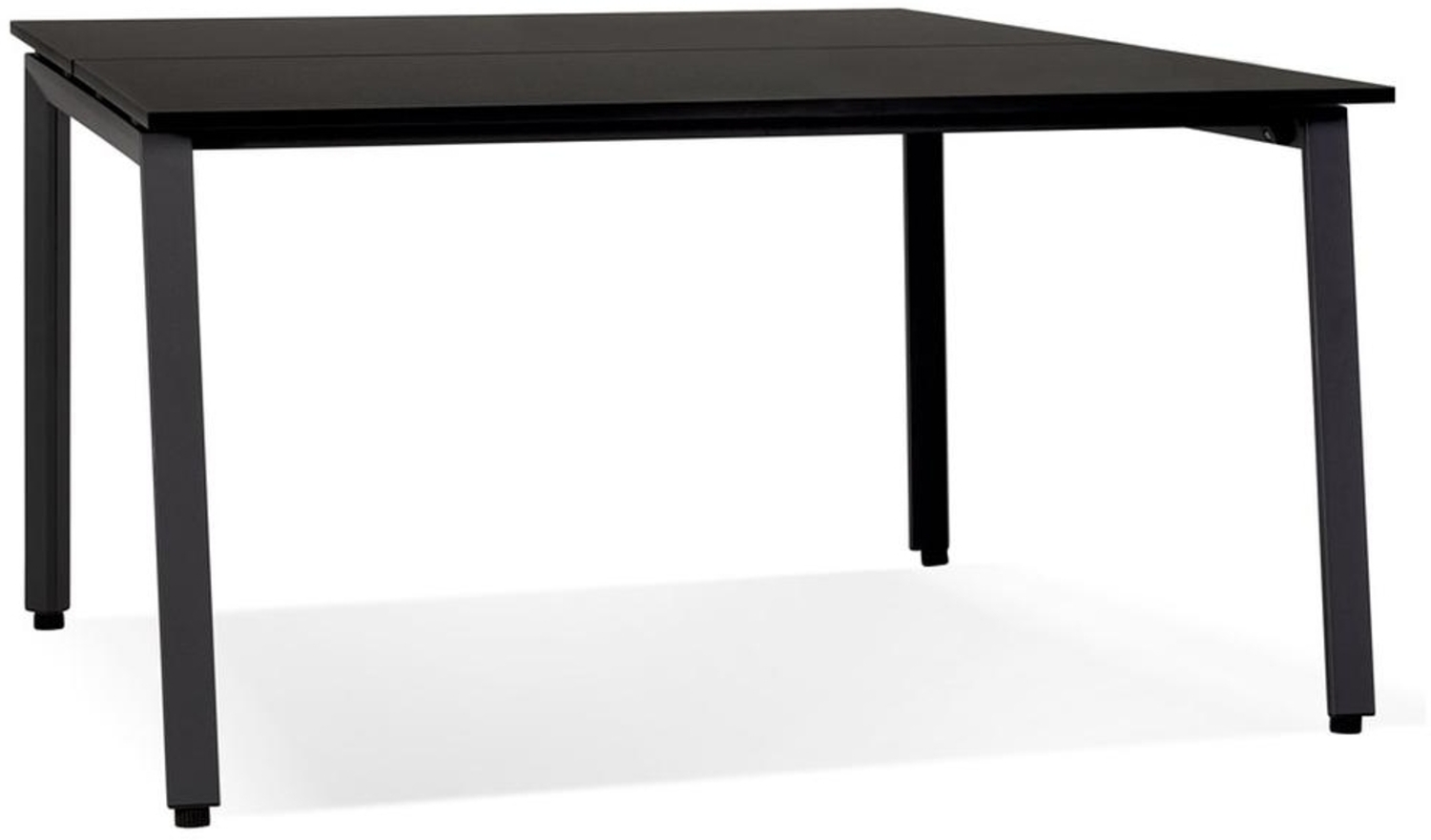 Kadima Design Schreibtisch Metall-Mdf | 160x160 cm | Groß Modern Konferenz | Schwarz | Besprechungstisch Bild 1