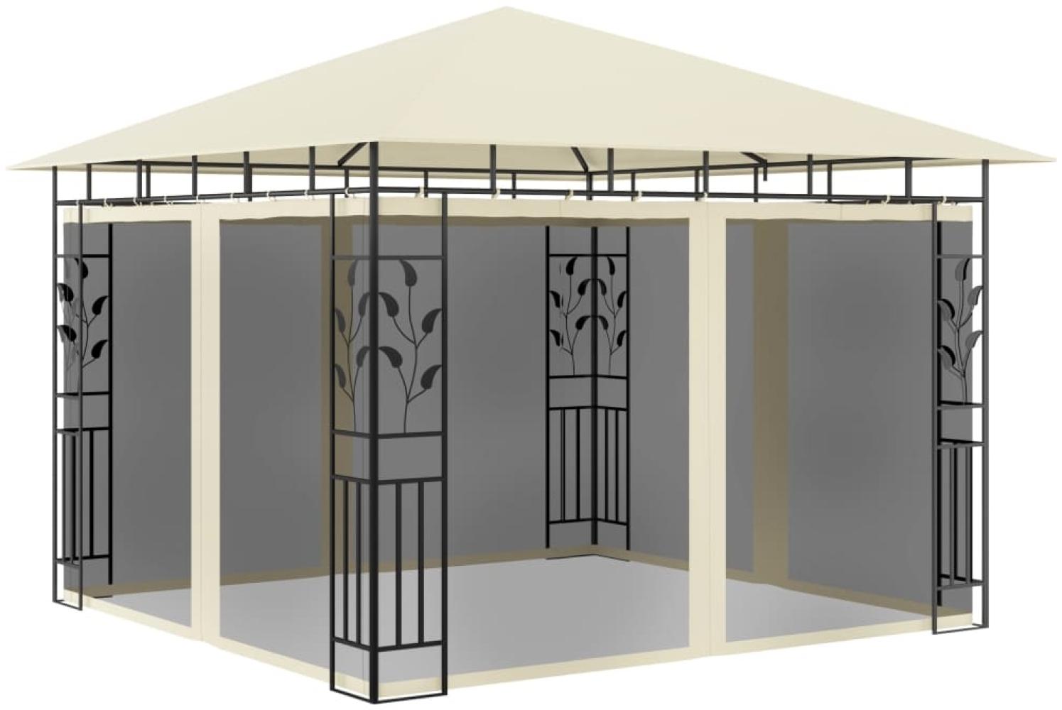 vidaXL Pavillon mit Moskitonetz 3x3x2,73 m Creme 180 g/m² 47969 Bild 1