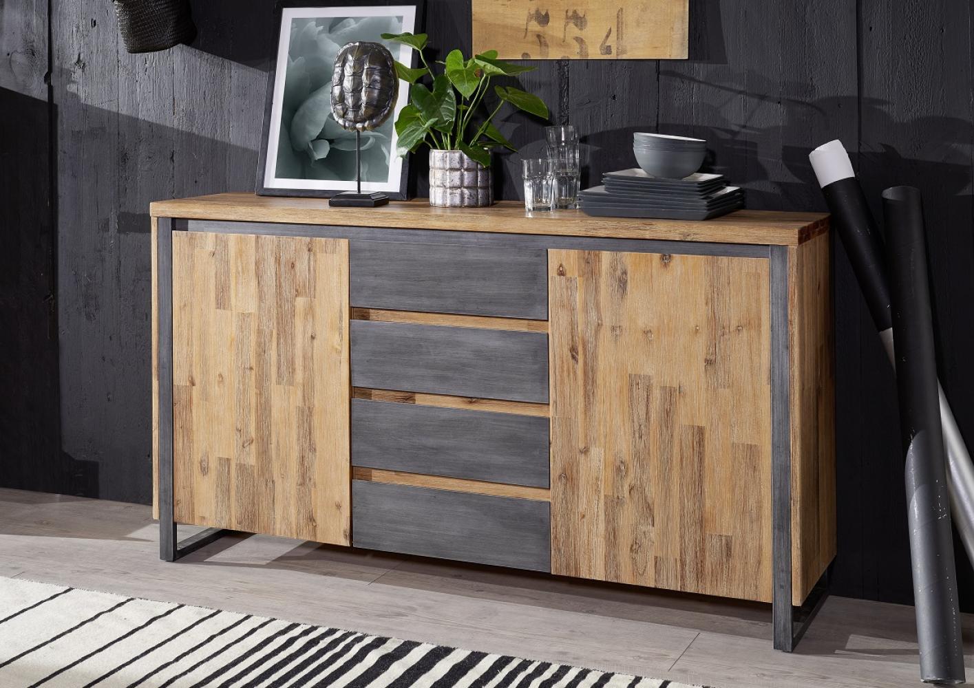 Sideboard 160cm 'Genua' Akazie gebürstet Bild 1