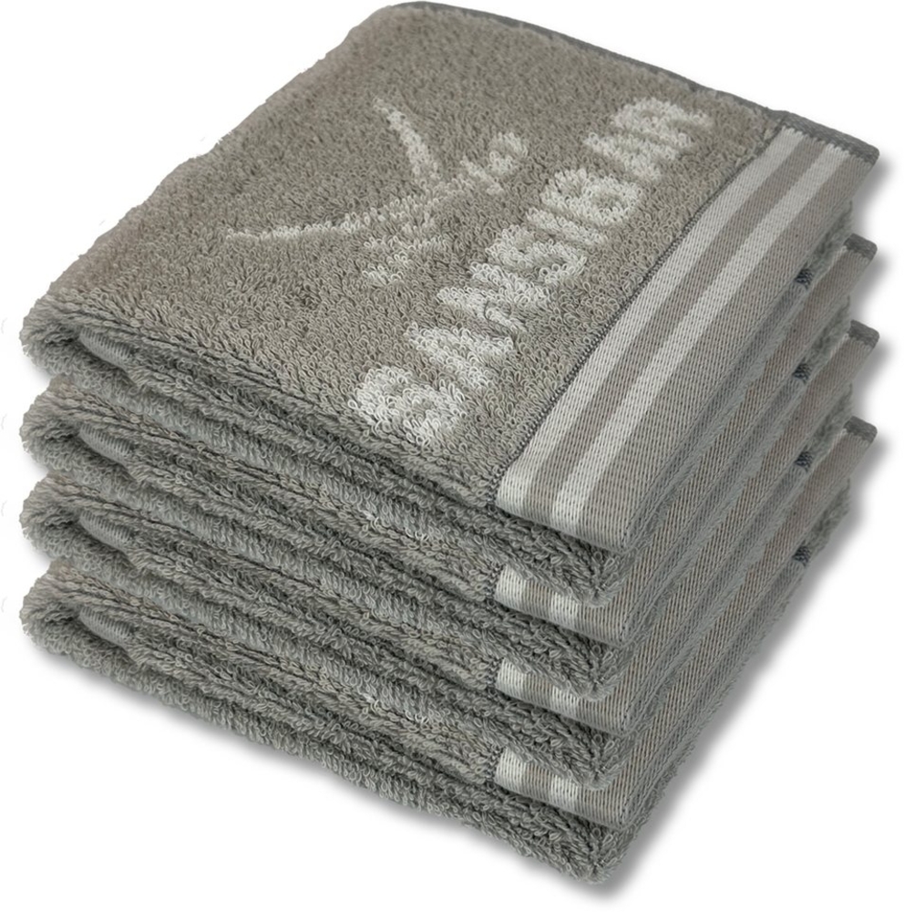 Sansibar Sylt Gästehandtuch Gästetuch Sansibar Frottier-Serie "Doubleface“, 30x50 cm, (Set, 4-St), mit hochwertig gewebtem Sansibar Logo, extra flauschig Bild 1