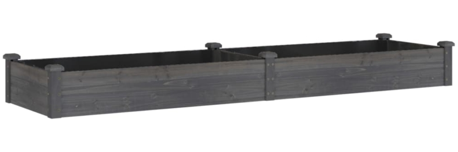 vidaXL Hochbeet mit Einsatz Grau 240x60x25 cm Massivholz Tanne 364300 Bild 1