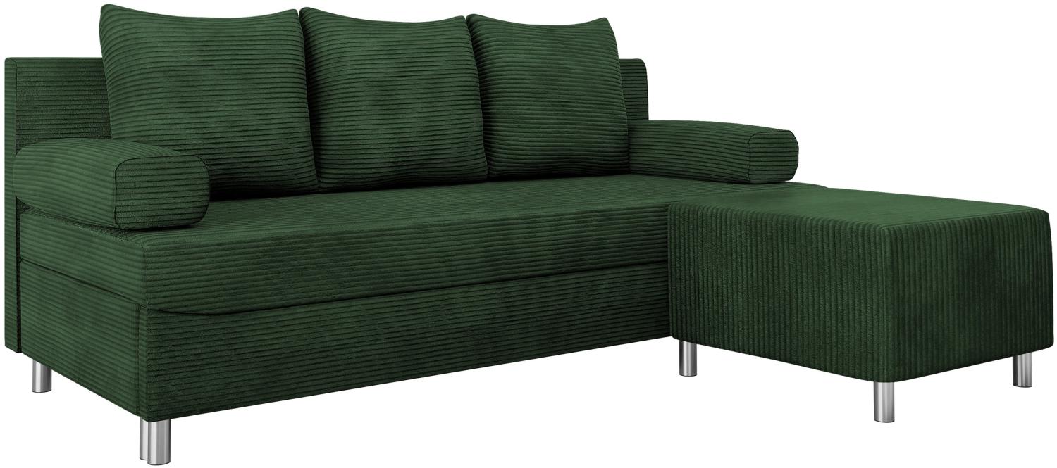 Schlafsofa Dover Cord (Sofa mit Polsterhocker, Farbe: Poso 14) Bild 1