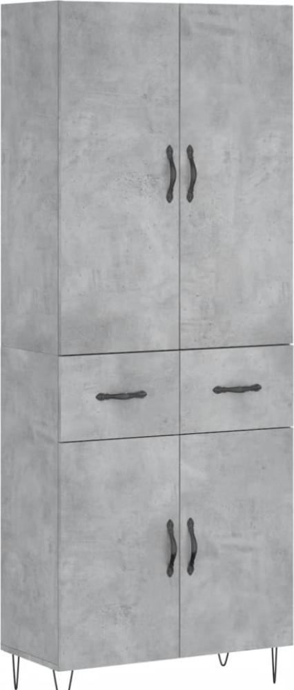 vidaXL Highboard Betongrau 69,5x34x180 cm Holzwerkstoff 3198181 Bild 1