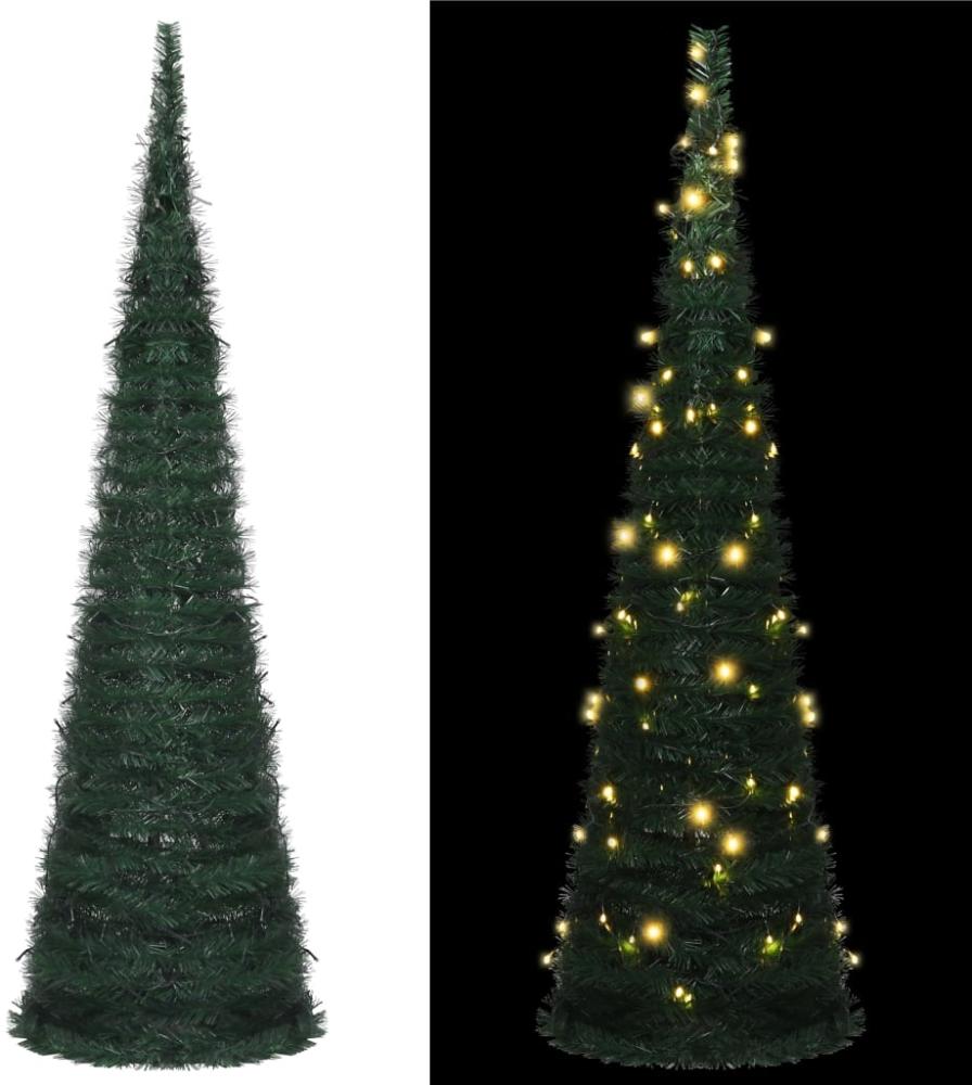 vidaXL Künstlicher Pop-Up-Weihnachtsbaum mit Beleuchtung Grün 150 cm 321523 Bild 1