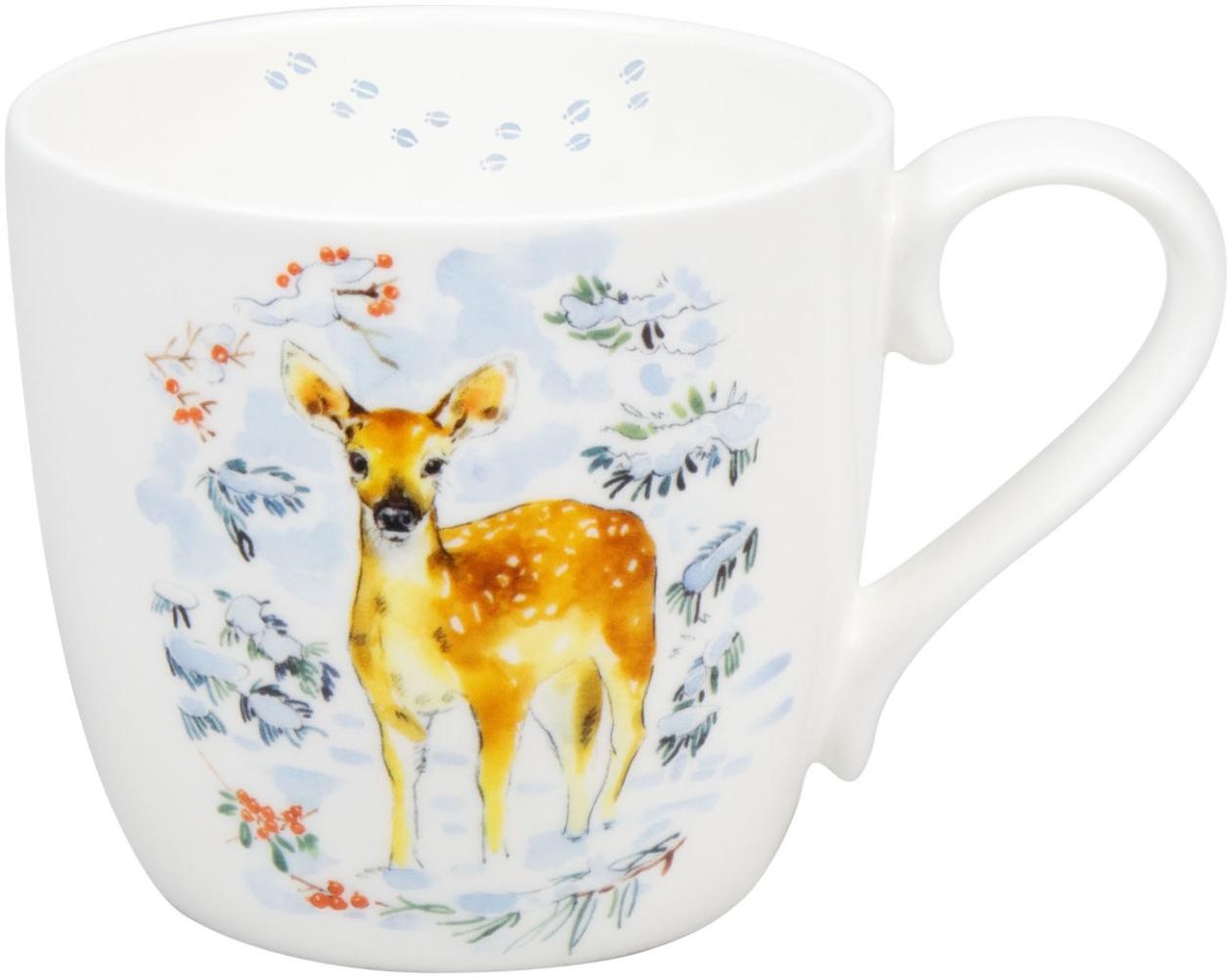 KÖNITZ Becher WINTER ANIMALS - Fawn - 450 ml aus Bone China Porzellan Design / Victoria Lowe Bild 1