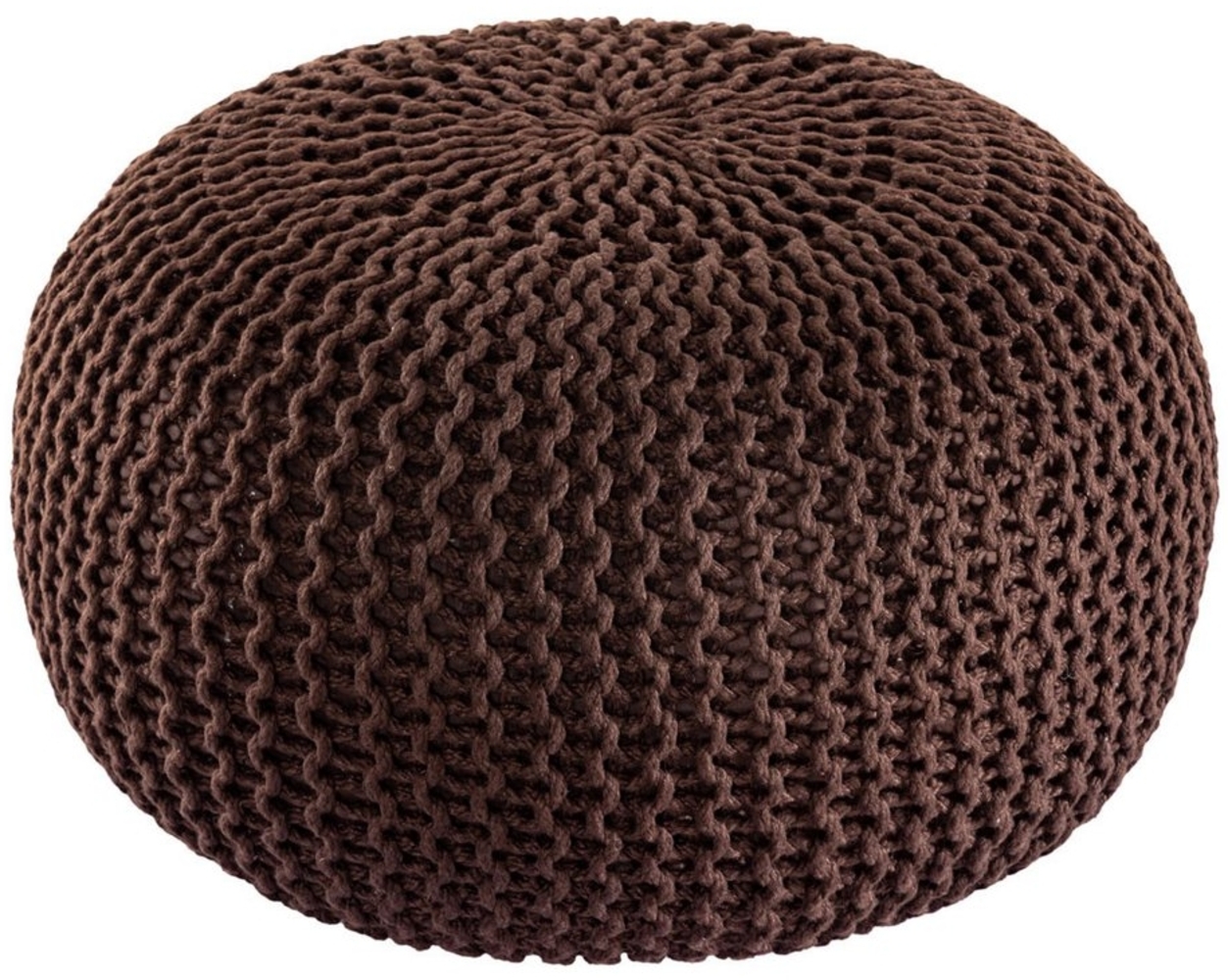 Amagohome Gartenlounge-Hocker PREMIUM Sitzhocker Pouf ø 45cm Strickpouf Indoor u. Outdoor - pflege Bild 1