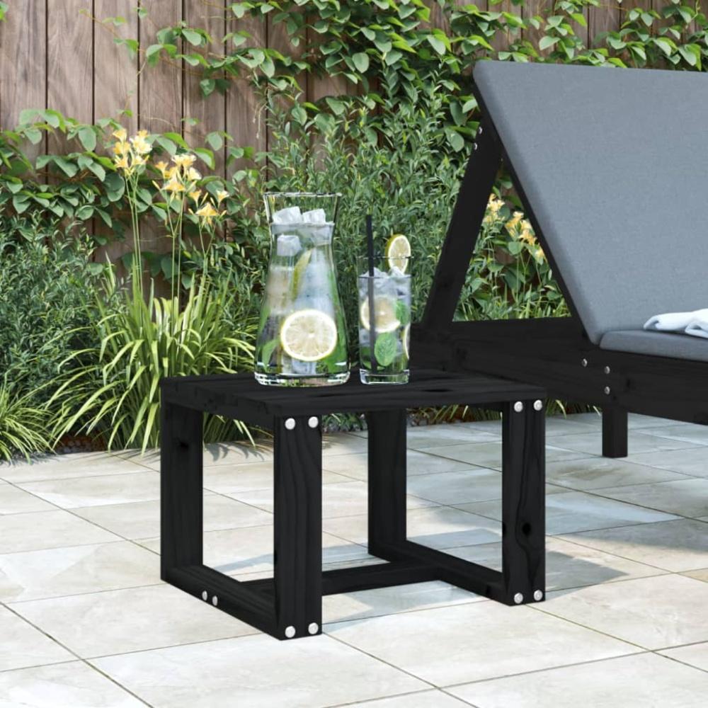 vidaXL Garten-Beistelltisch Schwarz 40x38x28,5 cm Massivholz Kiefer 825083 Bild 1