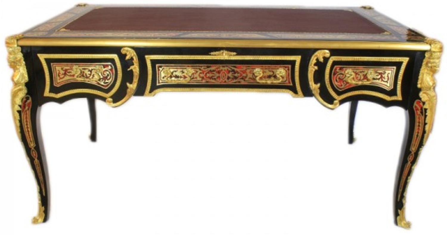 Casa Padrino Luxus Barock Boulle Sekretär Admiral 160 cm - Handgefertigt aus Massivholz - Barock Schreibtisch Büro Möbel Bild 1