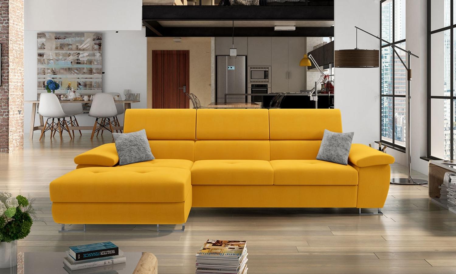 Ecksofa Cotere Mini Premium, Seite: Links, Farbe: Venus Velvet 2916 + Venus Velvet 2916 + Miu 2059 Bild 1