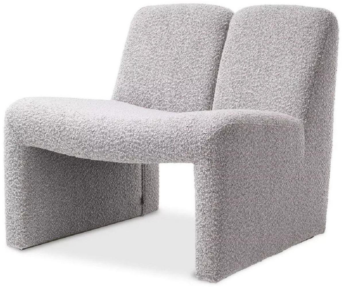 Casa Padrino Designer Sessel Grau 75 x 73 x H. 72,5 cm - Wohnzimmer & Hotel Sessel - Wohnzimmer & Hotel Möbel - Luxus Kollektion Bild 1