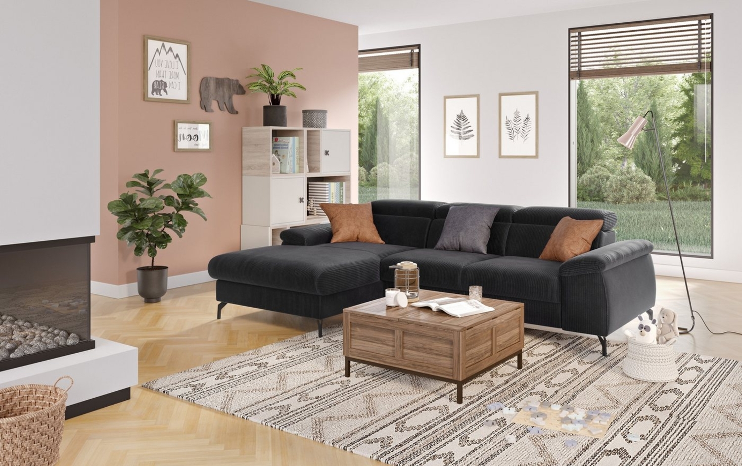 COTTA Ecksofa Kitty L-Form, B: 242 cm, mit Kopfteilverstellung, optional Bettfunktion & Bettkasten Bild 1