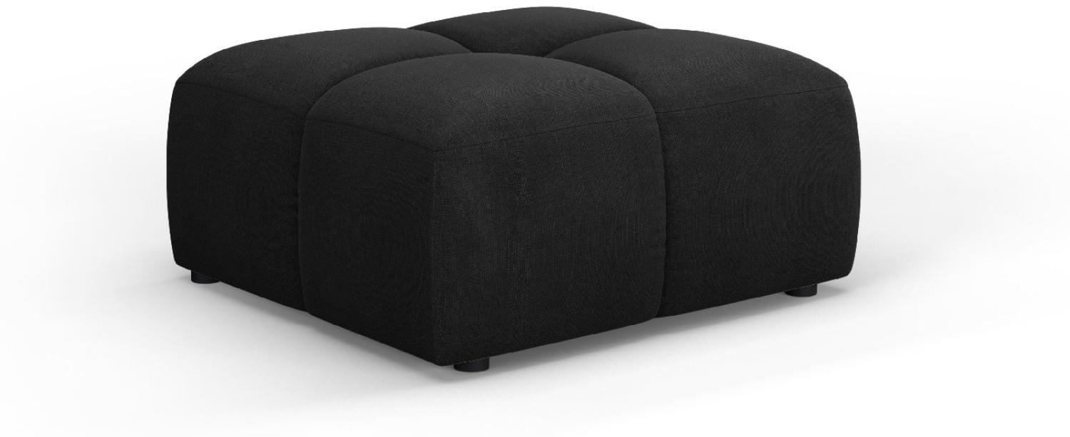 Micadoni Hocker Serena Small Strukturierter Stoff, Schwarz Bild 1