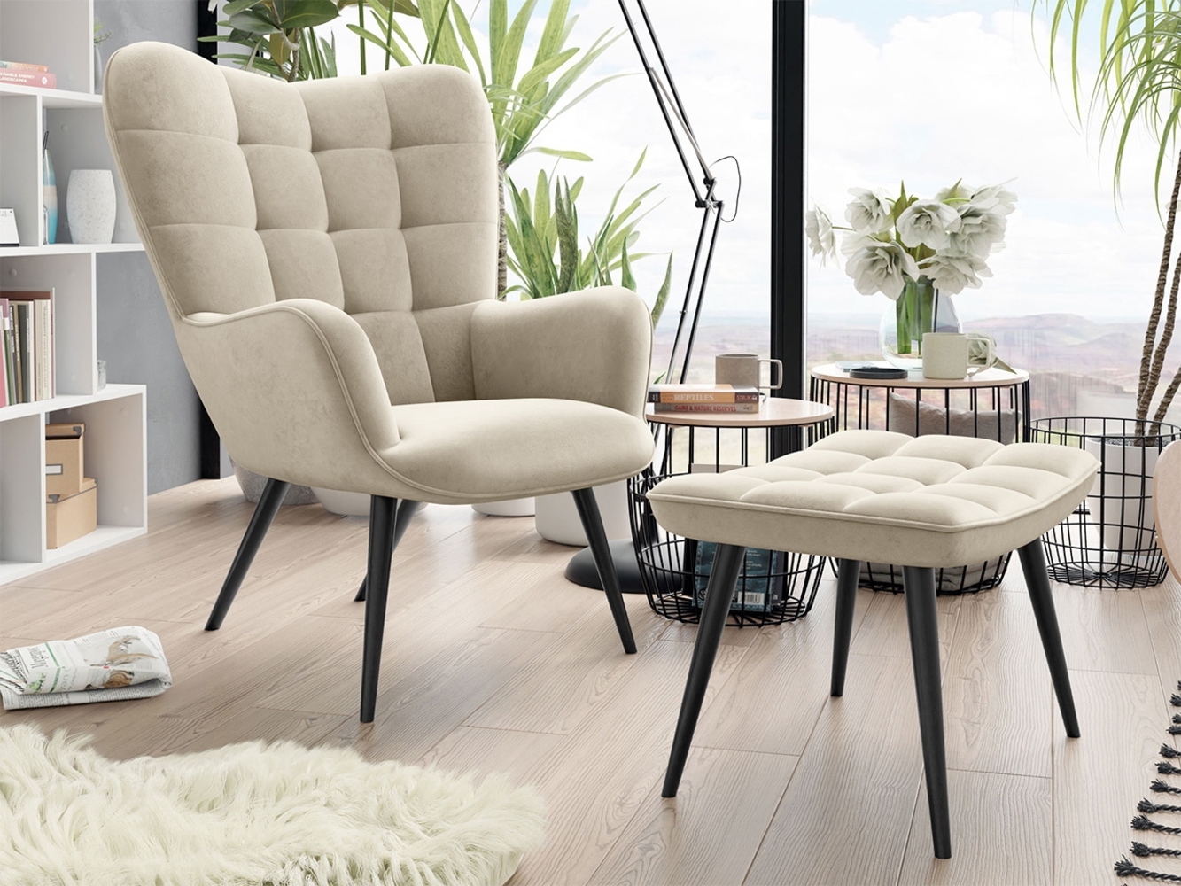 Sessel Gunar, Farbe: Beige HCD-03 Bild 1