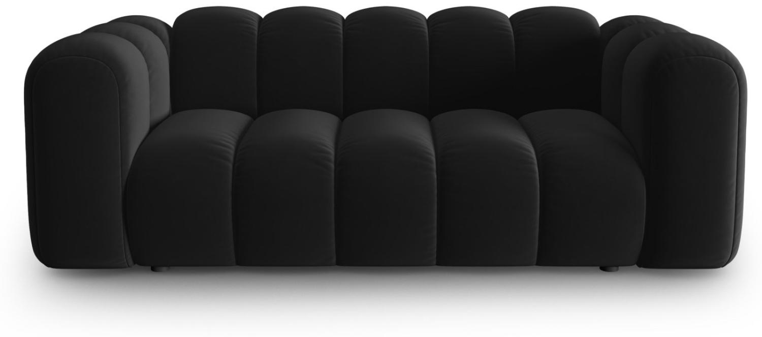 Micadoni Sofa Lupine 2-Sitzer Samtstoff Schwarz Bild 1