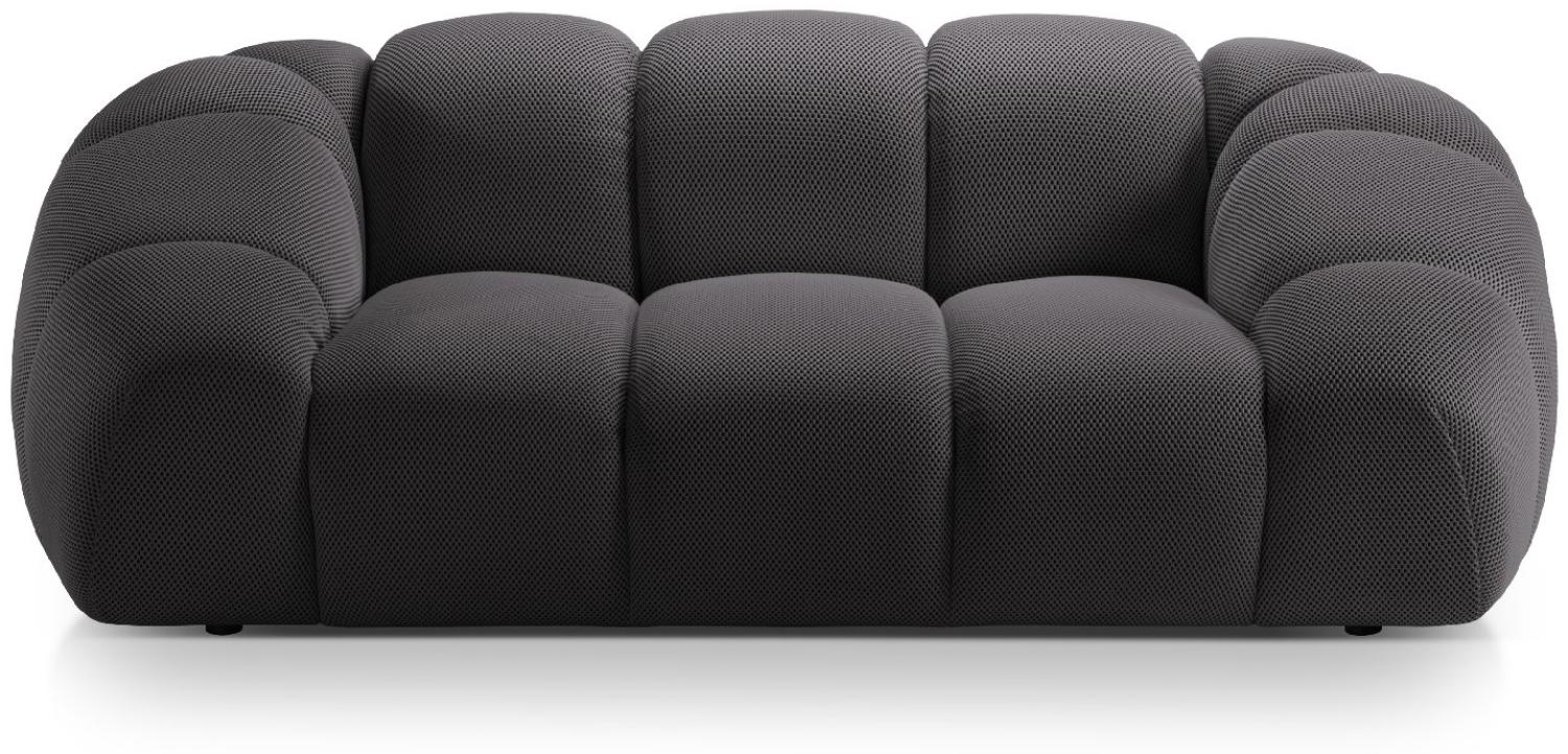 Micadoni Sofa Diana 2-Sitzer 3D-Stoff Espresso Bild 1